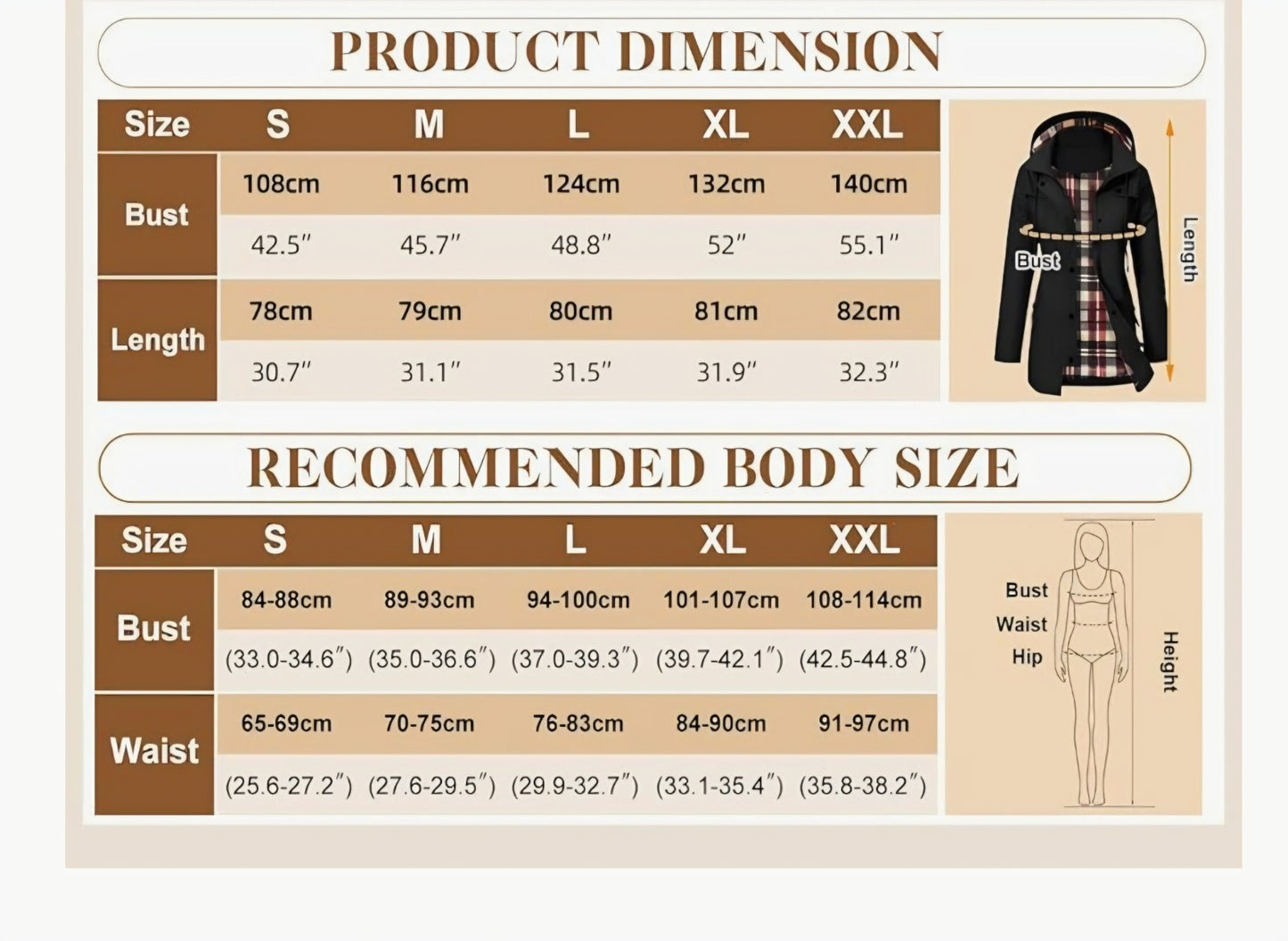 Women’s Waterproof Raincoat Navy Blue Size XXL Jacket Hooded Windproof New