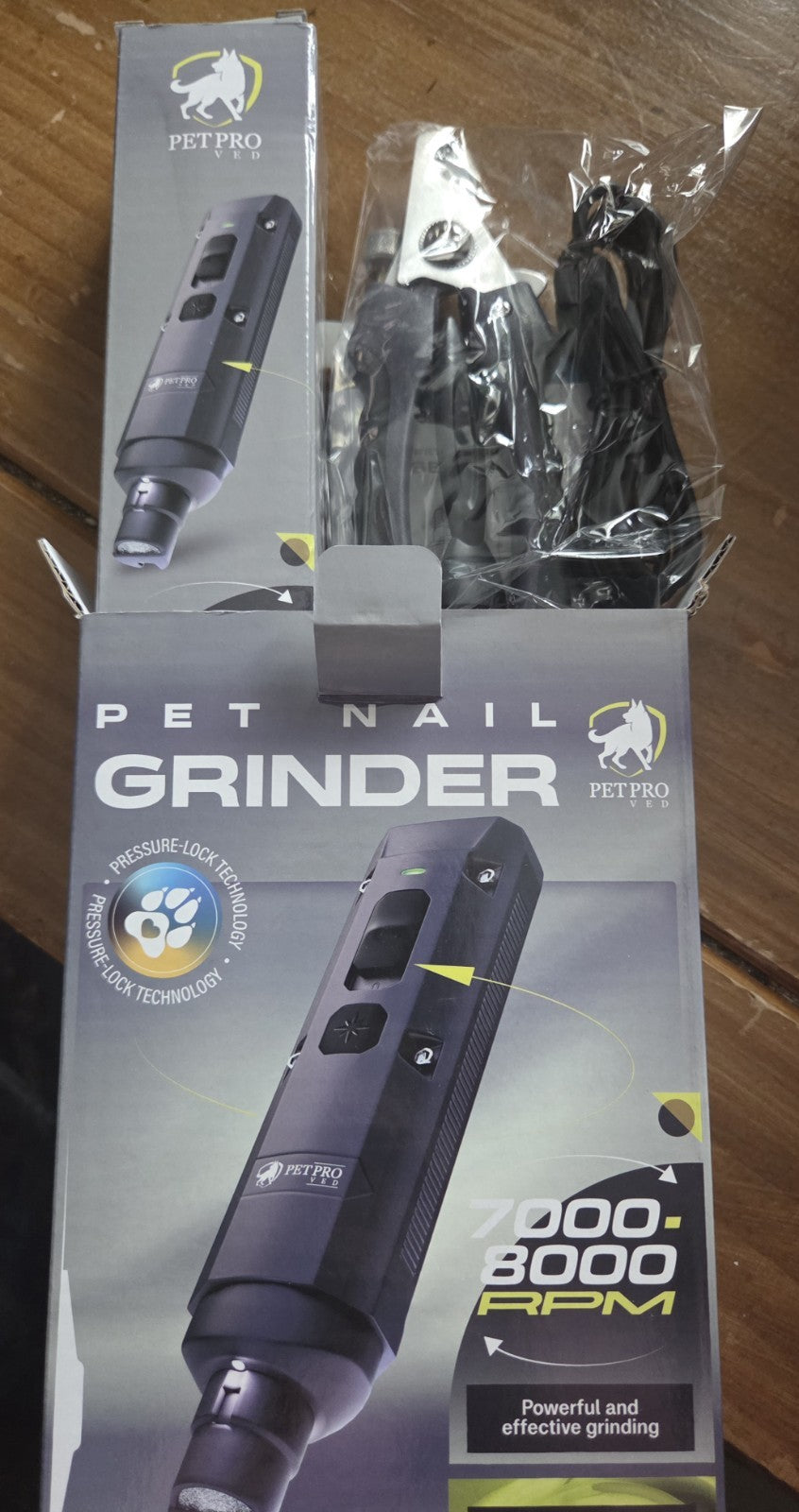 Pet Nail Grinder Professional Dog Cat Claw Trimmer Quiet Electric Grooming Tool