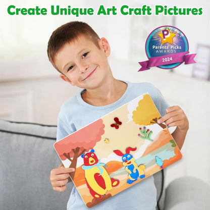 ZMLM Foil Art Craft Kit for Kids – Peel & Press Fun, Mess-Free Colouring, Birthday Gift for Boys & Girls Age 4+