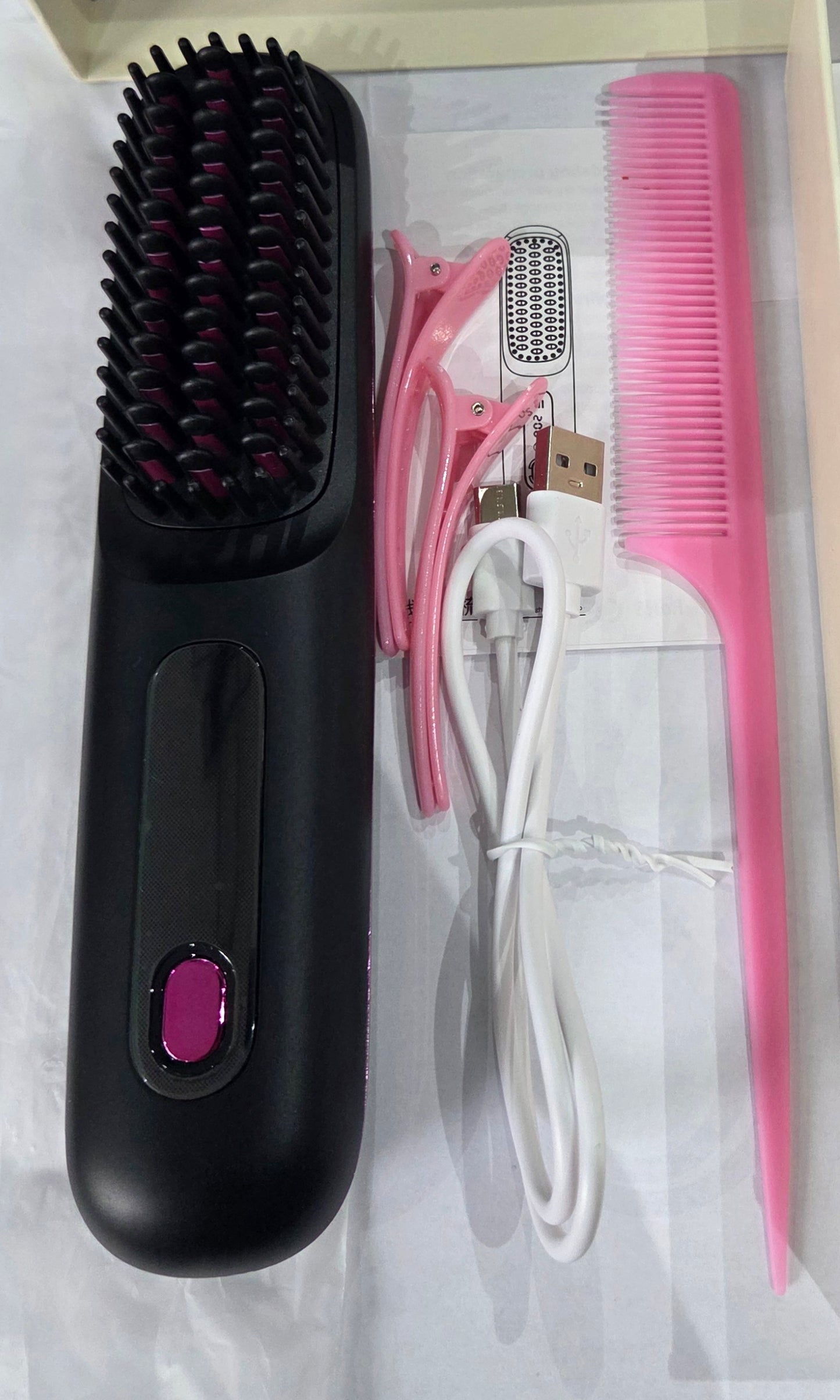 Negative Ion Hair Straightener Brush - Electric Heating Comb - NEW & BOXED