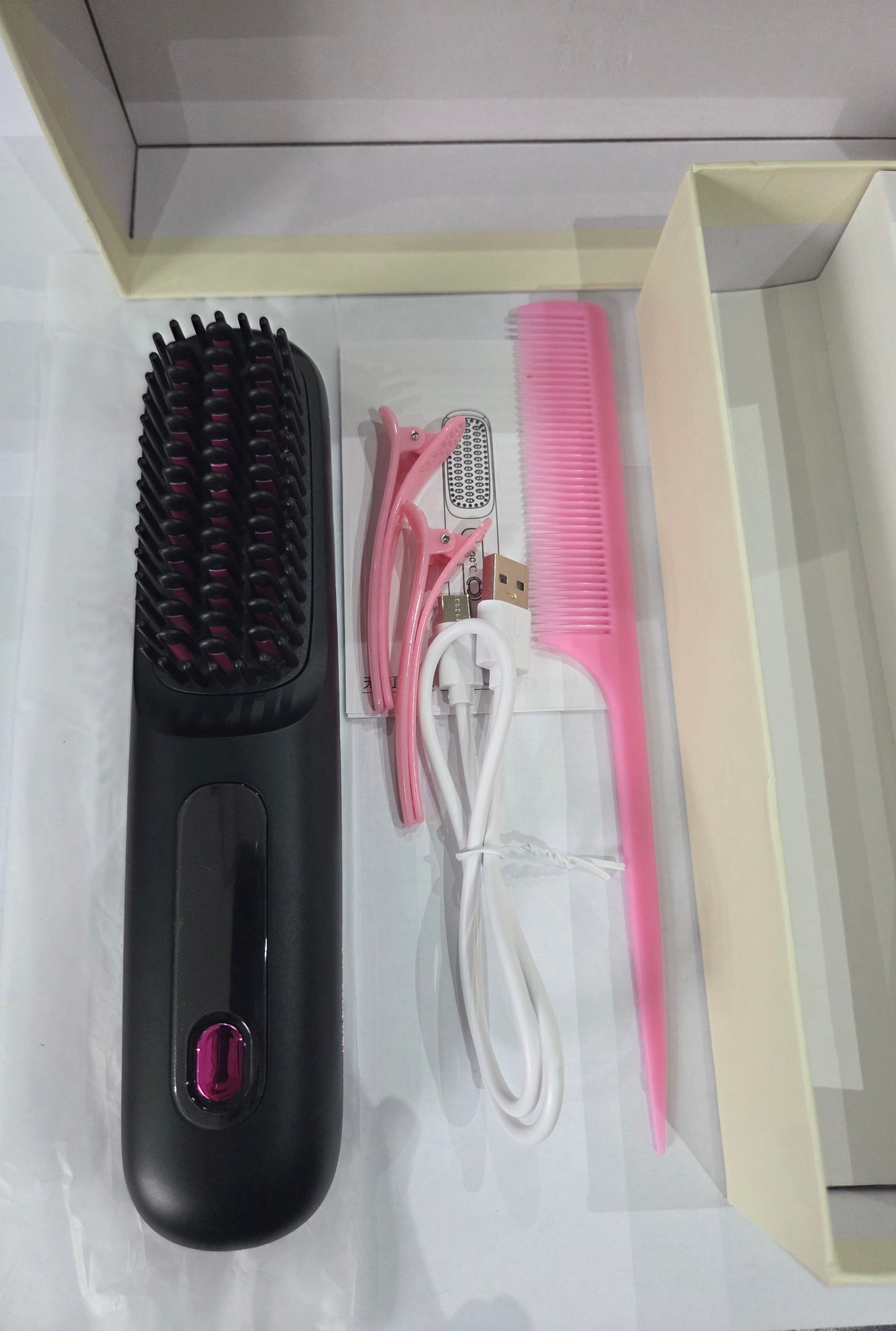 Negative Ion Hair Straightener Brush - Electric Heating Comb - NEW & BOXED
