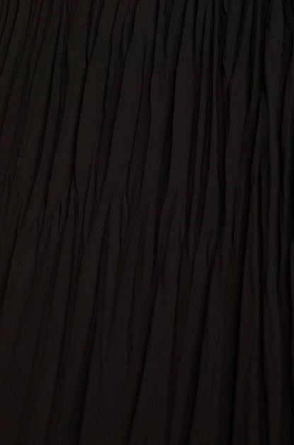 ESPRIT Black Pleated Chiffon Midi Dress with Tie Belt - Size UK 8 - NWT