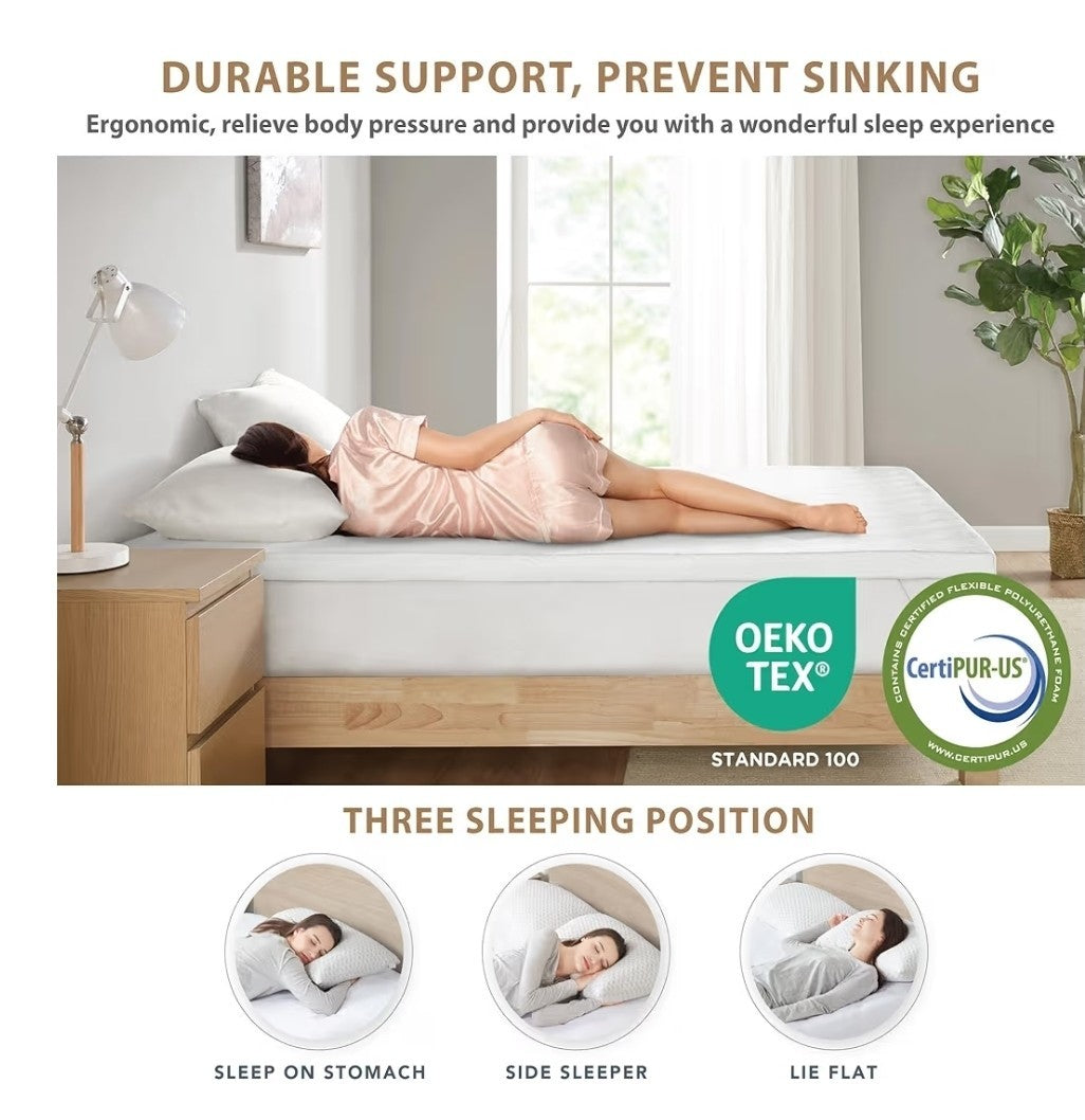 Degrees Of Comfort Zephyr Memory Foam 3” Single Mattress Topper Bamboo