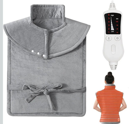 Tatqilo Electric Heating Pad for Back Neck Shoulders 60x100cm Heat Relief Grey