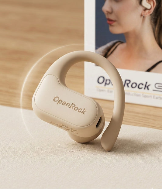 New & Sealed OpenRock S Open-Ear Air Conduction Sport Earbuds - Beige