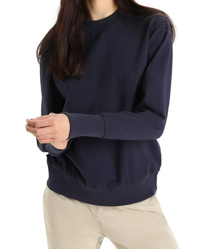Icebreaker Women's Central II Long Sleeve Sweatshirt – Size M | Midnight Navy | Merino Blend | BNWT