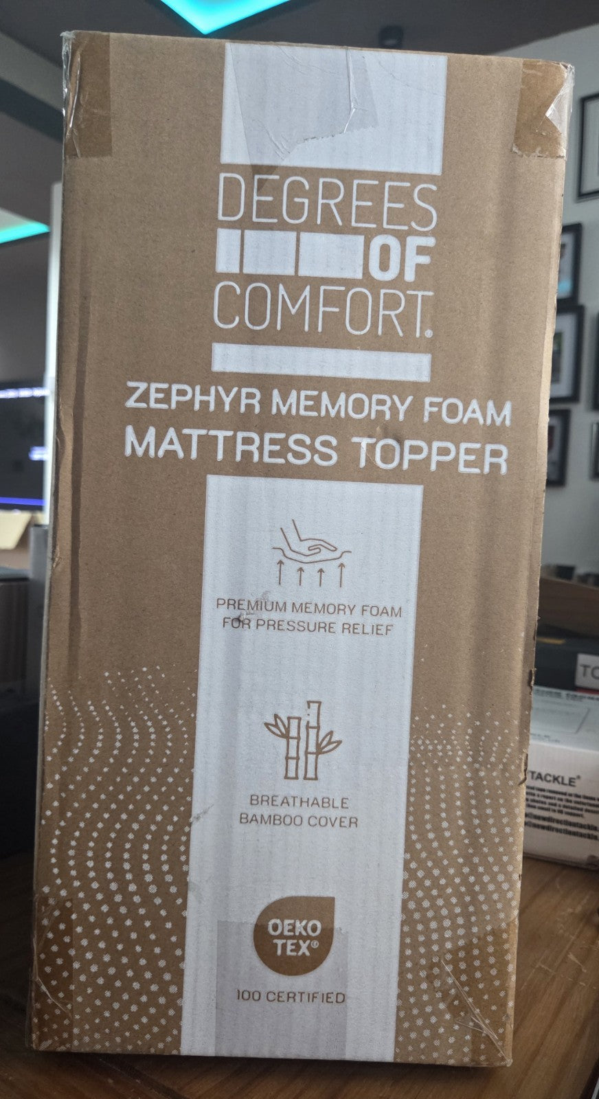 Degrees Of Comfort Zephyr Memory Foam 3” Single Mattress Topper Bamboo