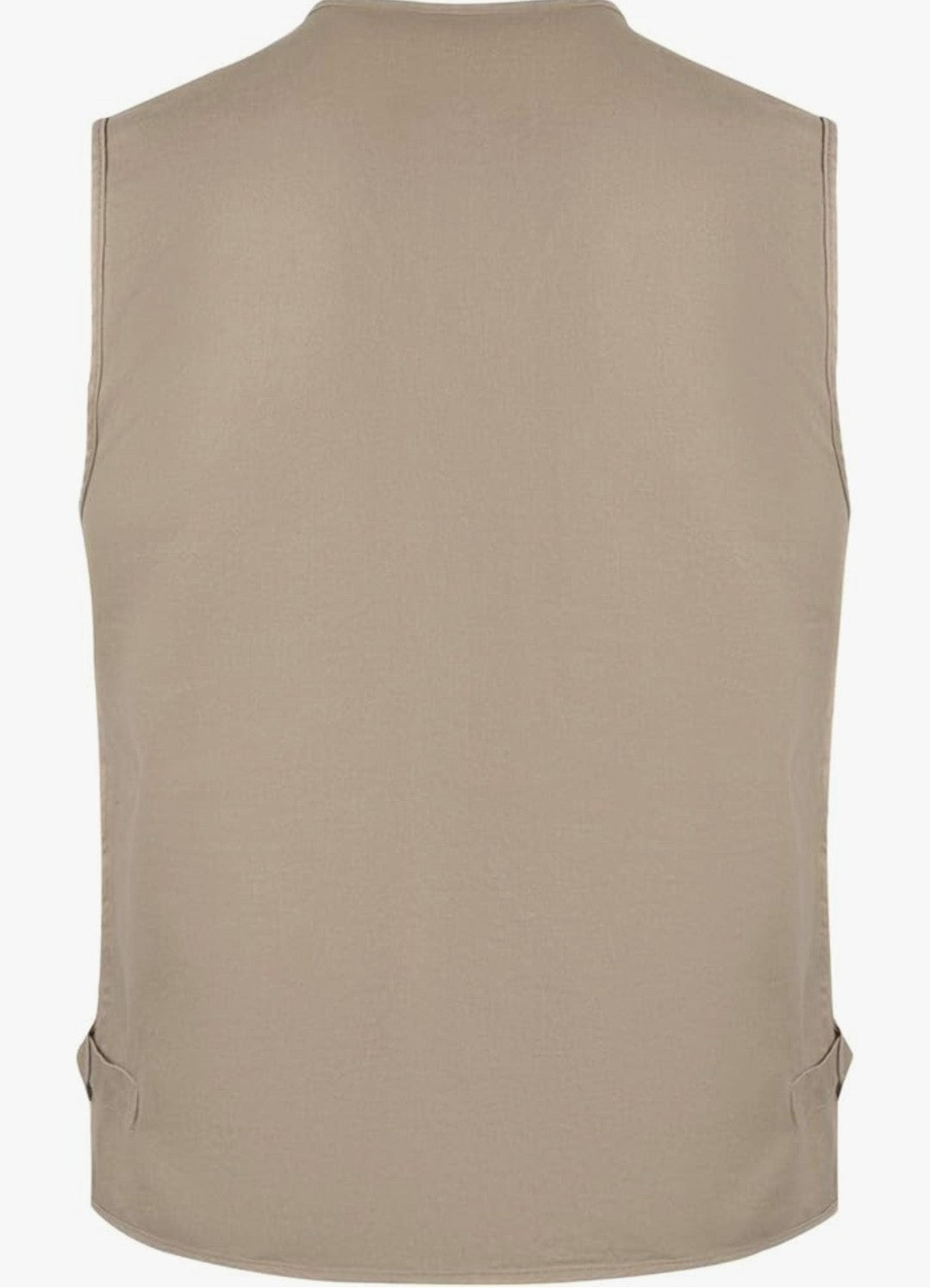 Men's KTWOLEN Multi-Pocket Fishing Vest Outdoor Safari Gilet Beige 6XL
