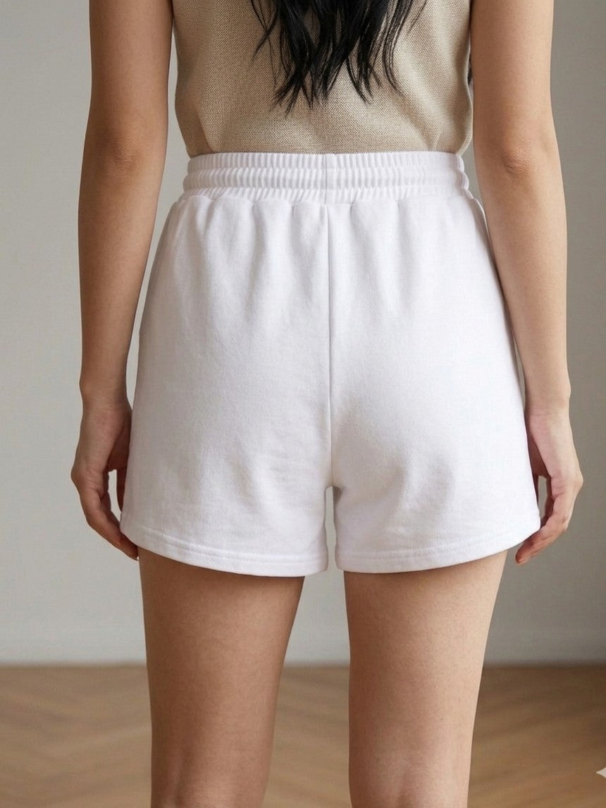 BNWT BEIGAI Women’s 100% Pure Cotton White Sweat Shorts