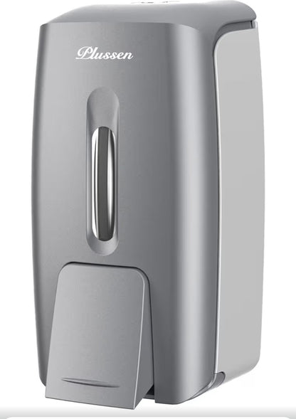 PLUSSEN 800ml Wall-Mounted Soap & Hand Sanitizer Dispenser - Silver