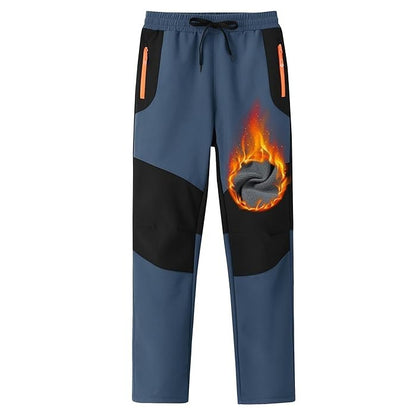 MoFiz Kids Waterproof Snow Ski Pants Boys Patchwork Warm Winter Fleece Lined Hik