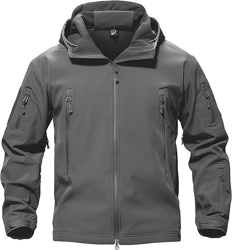 MAGCOMSEN Men's Waterproof Tactical Jackets Winter Outdoor Hiking Softshell Jack