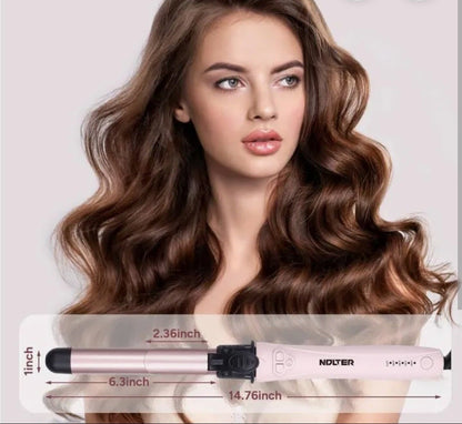 Nolter Rotating Hair Curler Pink BK-318 Auto Styling Set Glove Pouch - BRAND NEW