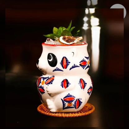 Panda Ceramic Tiki Mug - Novelty Cocktail Glass Barware, New