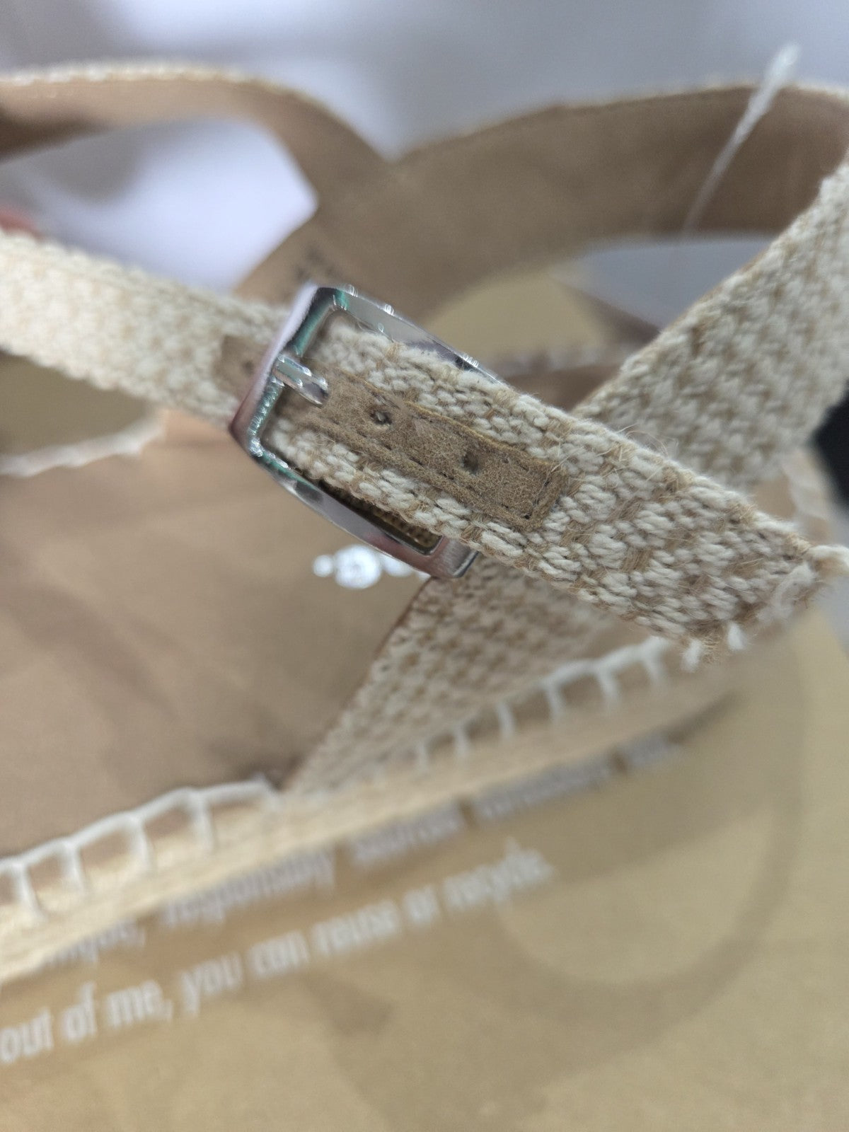 Simply Be Women's Espadrilles Sandals Size UK 9 EU 42 Cream Beige New In Box
