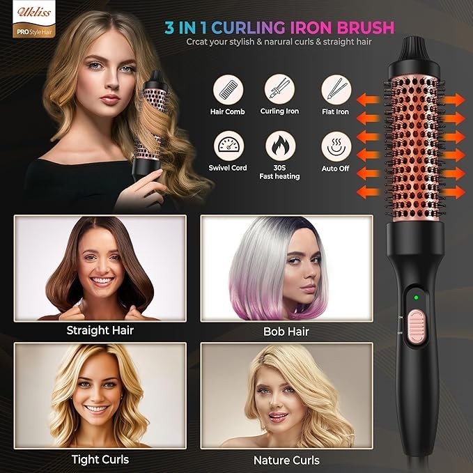 UKLISS 32Mm Curling Iron Brush