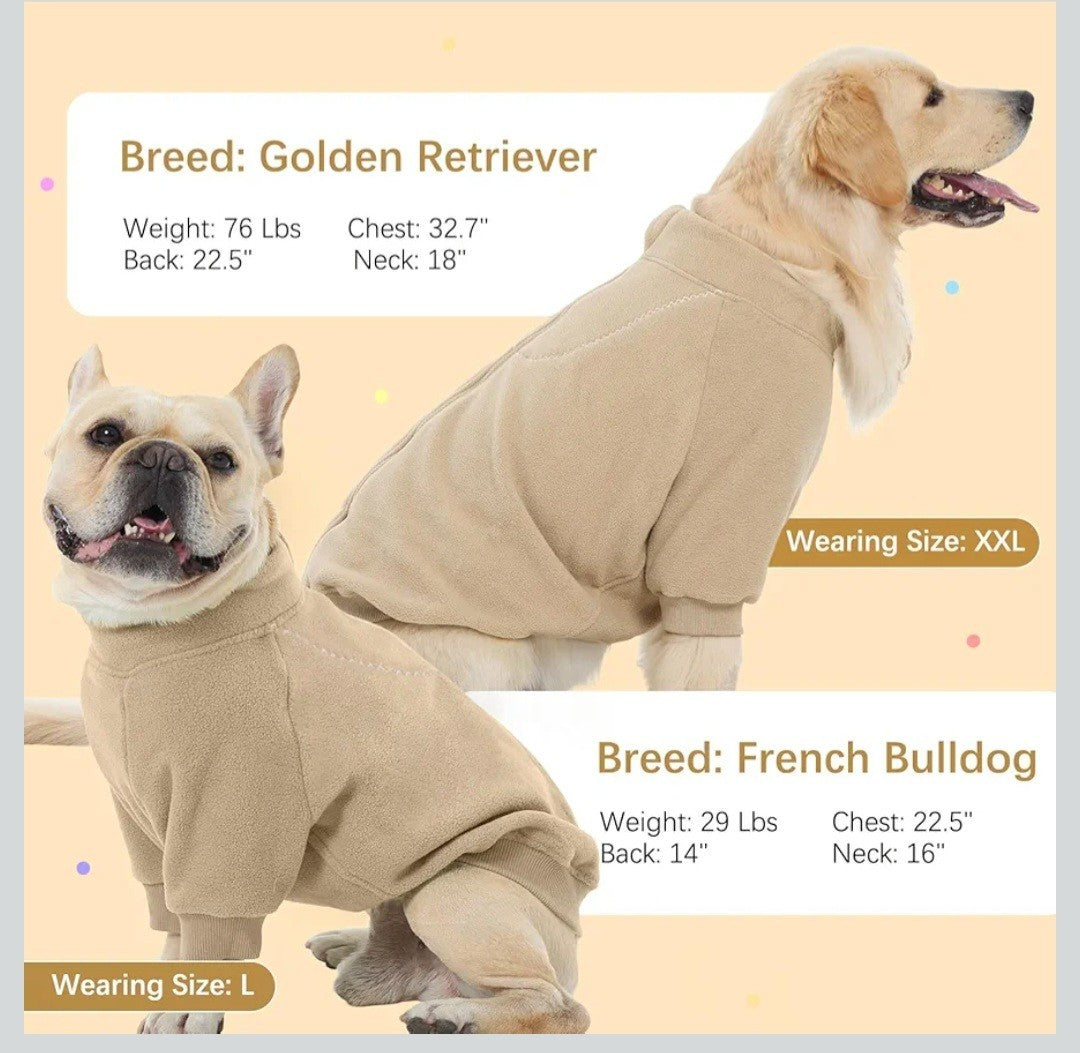LELEPET Dog Winter Jacket with Harness – Warm Fleece Padded Coat for Small & Med