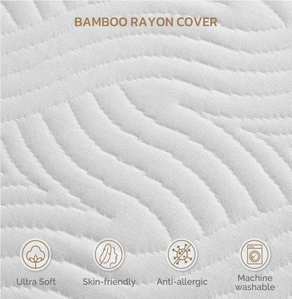 Degrees Of Comfort Zephyr Memory Foam 3” Single Mattress Topper Bamboo