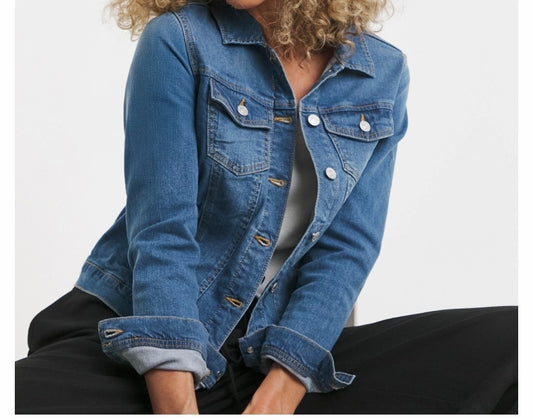 JD Williams Denim Jacket Womens Size 22 Mid Blue Jean Jackets New With Tags Plus