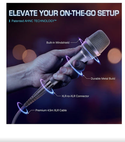 CAROL  AC-900 XLR Wired Vocal Microphone–Dynamic Supercardioid Mic With 4.5Cable