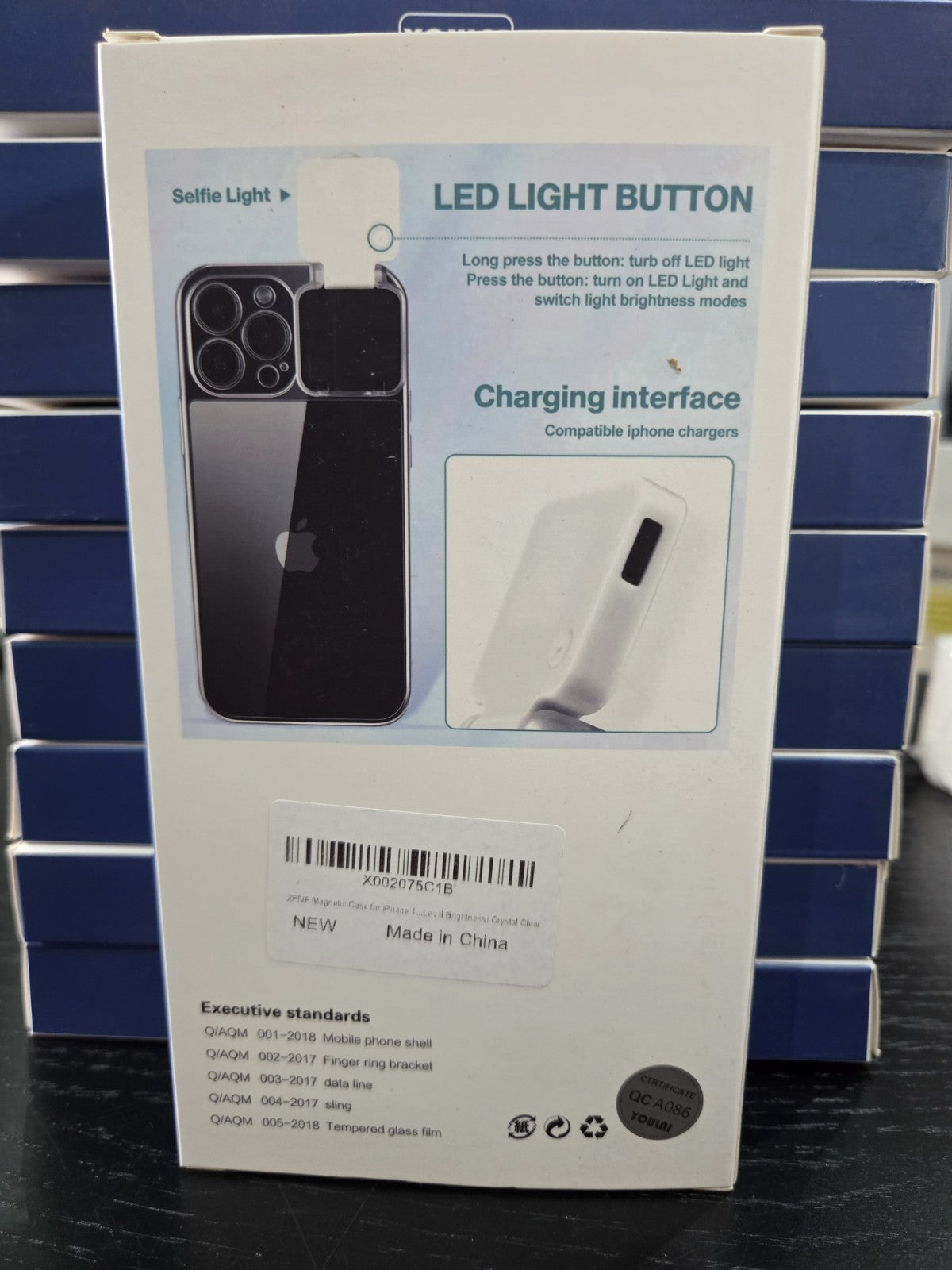 Selfie Light Case for iPhone 16 Pro Max Clear Magnetic Cover LED Ring Flash NEW