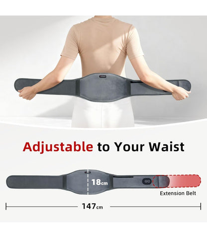 Comfytemp Cordless Lower Back Heating Pad & Massage Belt - Premium Grey