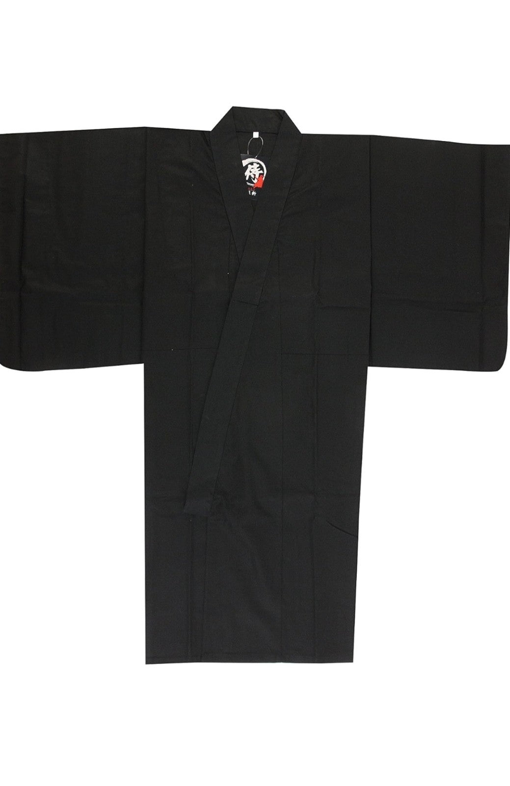 Japanese Samurai Hakama Set - 100% Cotton - Edoten Black Top & Red Skirt -Size L