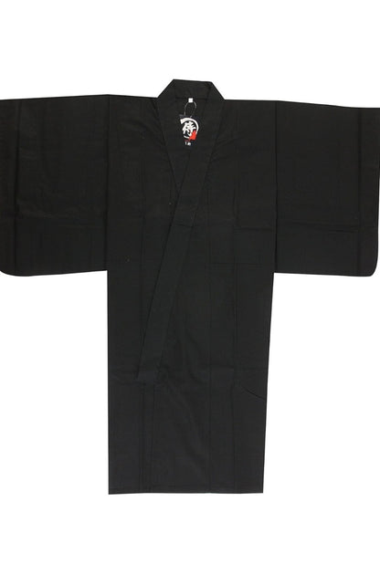 Japanese Samurai Hakama Set - 100% Cotton - Edoten Black Top & Red Skirt -Size L