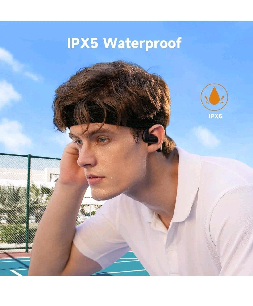 New & Sealed OpenRock S Open-Ear Air Conduction Sport Earbuds - Beige