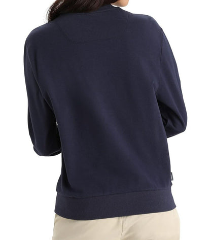 Icebreaker Women's Central II Long Sleeve Sweatshirt – Size M | Midnight Navy | Merino Blend | BNWT