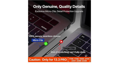 Hard Shell Case for MacBook Pro 13-inch (M1/M2) - Model A2338 / A2289 / A2251 - Black