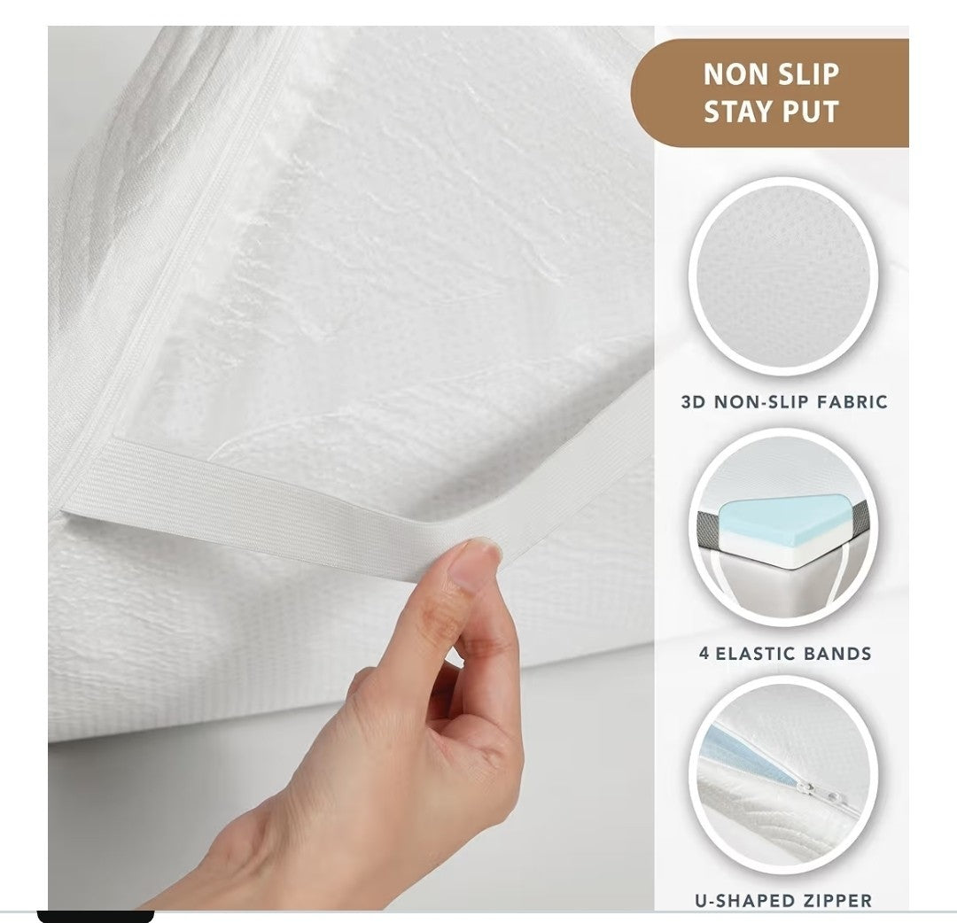Degrees Of Comfort Zephyr Memory Foam 3” Single Mattress Topper Bamboo