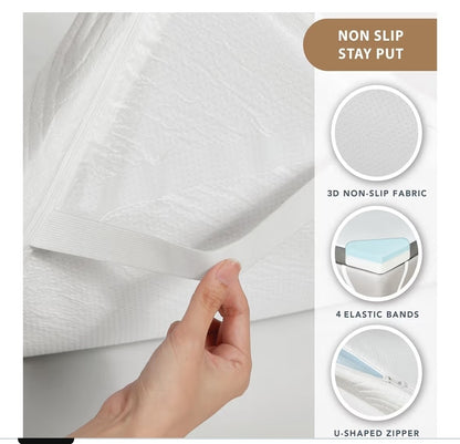 Degrees Of Comfort Zephyr Memory Foam 3” Single Mattress Topper Bamboo