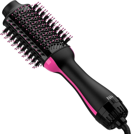 Professional 1-Step Hair Dryer & Volumizer | Hot Air Brush Styler | Pink &...
