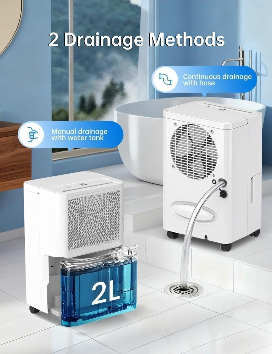 PHILODECO 10L Compressor Dehumidifier - Laundry Drying 24h Timer Display NEW