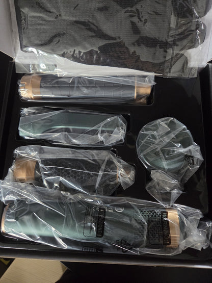 5 in 1 Hair Styler Air Styler Hot Air Brush Curling Wand Set UK Plug Black Gold