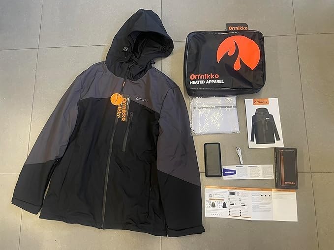 ORRNIKKO Women's Heated Jacket with 20000mAh Battery Pack - Waterproof & Hooded