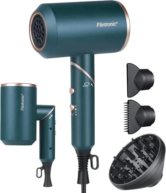 Flintronic Professional Ionic Hair Dryer 2000W - Green - New in Box - With 3...