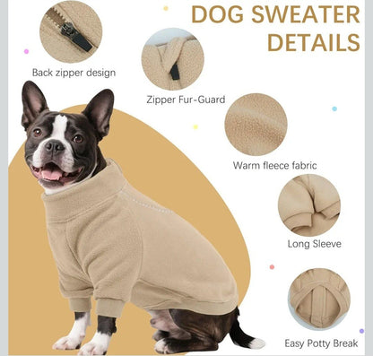 LELEPET Dog Winter Jacket with Harness – Warm Fleece Padded Coat for Small & Med