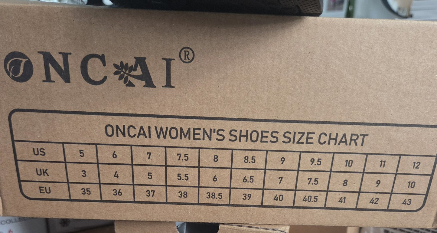 ONCAI Walking Sandals Womens Arch Support Hiking Sandals Black Size 7.5