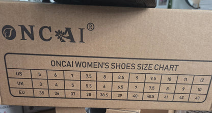 ONCAI Walking Sandals Womens Arch Support Hiking Sandals Black Size 7.5