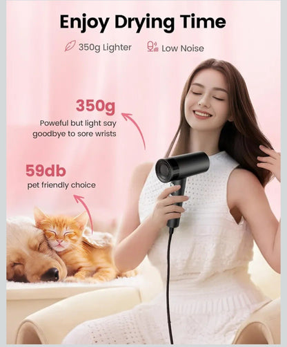 Dekuri Ionic Hair Dryer High Speed Brushless Motor with LED Display Black - NEW