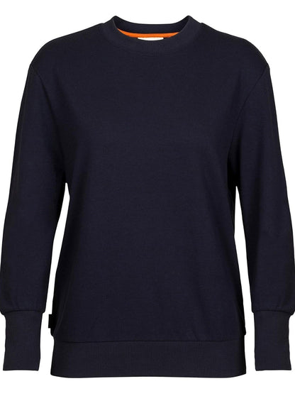 Icebreaker Women's Central II Long Sleeve Sweatshirt – Size M | Midnight Navy | Merino Blend | BNWT