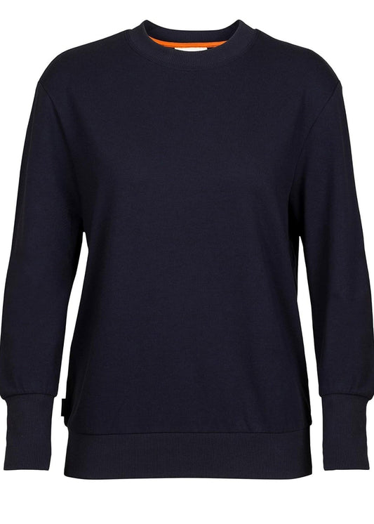 Icebreaker Women's Central II Long Sleeve Sweatshirt – Size M | Midnight Navy | Merino Blend | BNWT