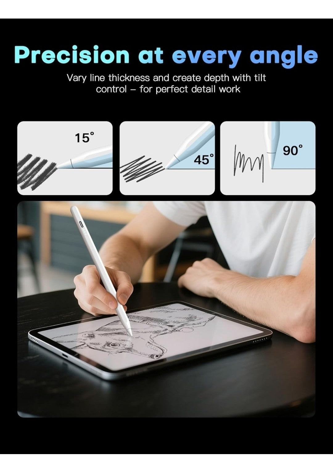 MEKO iPad Stylus Pen - 13 Min Fast Charge, Tilt Sensitivity, Palm Rejection...