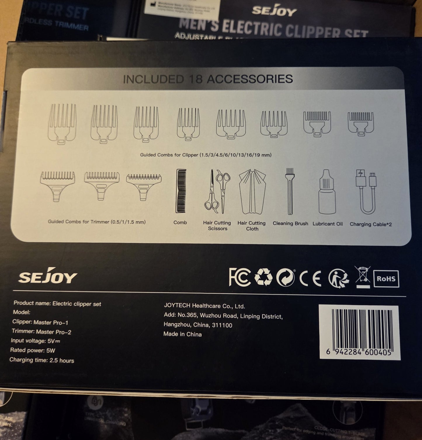 Professional Hair Clipper Electric Trimmers Cutting Cordless Beard Shaver SEJOY